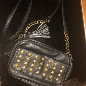 Black Studded Crossbody